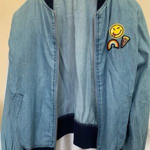 Justice girls light denim jacket